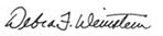 signature of Debra Weinstein, MD